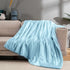 Vonty Satin Throw - Baby Blue Satin Blanket, 60x80 Inches, Cooling &