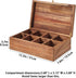 SARUFO Packet 8-Compartment Acacia Wood Tea Bag Organizers, Tea Storage Boxes, Tea Caddy for Tea Bags Chest, Teabag