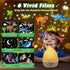 Dinosaur Night Light for Kids, 21 Lighting + 6 Films, 360° Rotate + Remote, 10 Sound Projector Night Light