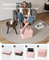 Office,12.2 16.1 12.2 Inches, 200 Pink,UASND03P ABHENG Folding Storage Ottoman, Velvet Storage Bench, Footrest, Foot