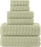 Elegant Comfort Luxury 6-Piece 100% Turkish Cotton Jacquard Braided Textured Premium Hotel