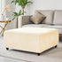 HFCNMY Ottoman Cover Square,Stretch Knitted Jacquard Ottoman Cover Thick Ottoman Slipcover Square Washable Storage Foot
