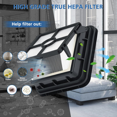 Filter Brush Replacement Compatible with Bissell CrossWave, 4 Brush Roll 1868 + 3 Vacuum Filter 1866