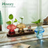 Set 3 Glass Propagation Station for Plant: Mushroom Planter with Wooden Stand for Home Office Decor - Unique