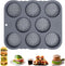 Hamburger Bun Pan | Non-Stick Silicone Bread Loaf Pan | 8 Cavity Perforated Mold