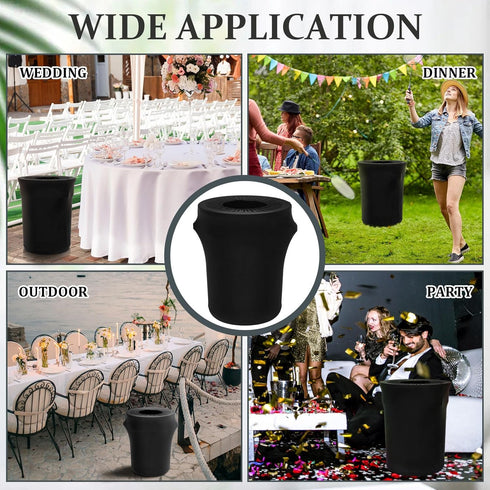 2 32 Tanlade Pcs Gallon Stretch Trash Can Spandex Cover Outdoor Waste Garbage Can Spandex Covers for Indoor Kitchen