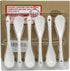 5 Inch Long White Porcelain Egg Spoons for Dessert, Coffee, Tea - Set of 6