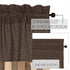 VHC Brands Kettle Grove Window Curtain, Black Valance Block Border, 16x72