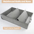 LotFancy Foldable Under Bed Storage Bags - Closet Organizers with Clear Window, 24” x 16” x 6", Gray, Pack of 2