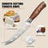 TUO Cheese Knife, Tomato Knife 5.5" - Serrated Blade, High Carbon German Steel, Multi-Use Non Stick Design, Pakkawood