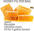 beeuuonx 2 5 Honey Strainer, Pcs Honey Filter Bag Ultra-Fine Mesh Strainer with Adjustable Drawstring, Beginner Honey