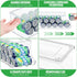 Soda Can Organizer for Refrigerator, Stackable Canned Food Container with Lid for Fridge Pantry Rack, Holds 10 Cans