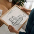 4-Piece Bulldozer 8x10 Poster Master Vintage Construction Blueprint Poster - Patent Print - Concrete Transporting Truck