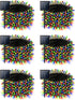 6 Pack Christmas Solar String Lights Outdoor Waterproof, 198FT 600 LED Green