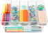 ihomecooker 6 Set Clear Plastic Junk Drawer Organizer for Kitchen, Vanity, Curlery, Utensil, Makeups