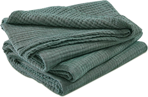 EMME 66"x90") Cotton Muslin Twin XL Blanket Breathable Gauze Soft Lightweight Blankets Adults Gifts for Women (Heather