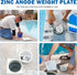 Zinc Anode Weight Plate - Anti-Corrosion and Electrolysis, Protects Metal Components in Salt System Pool (2 Pack)