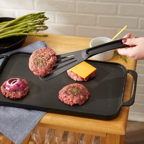 RSVP International Kitchen Tool Collection, Dishwasher Safe, Angled, 12x3.25", Nylon Euro Style, Black
