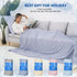 HOMFINE Cooling Blankets for Hot Sleepers - Lightweight Soft Double Side Blanket for Bed Couch Sofa (Blue, 50 x 70