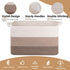 OIAHOMY Extra Large Blanket Basket, 90L Cotton Rope Woven Laundry Basket for Toy & Blanket Storage (Gradient Brown)