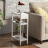 TB01BW079 TUTOTAK Narrow Side Table with Charging Station,Small End Table with USB Ports and Outlets, Skinny Sofa