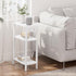 TB01BW079 TUTOTAK Narrow Side Table with Charging Station,Small End Table with USB Ports and Outlets, Skinny Sofa