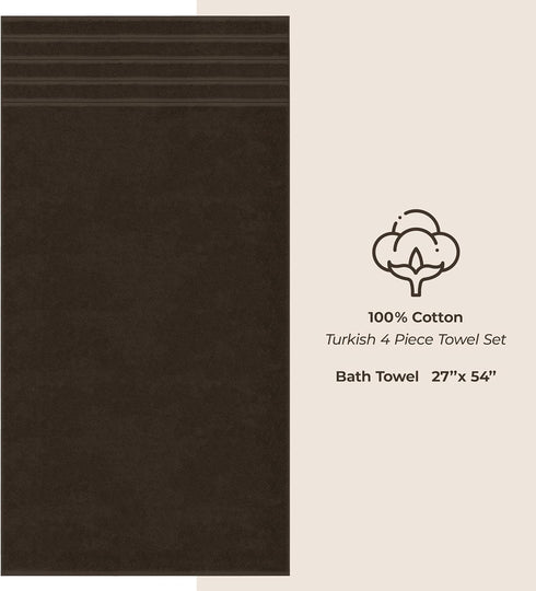 4 600 100% 27x54 American Soft Linen Luxury Piece Bath Towels, GSM Cotton Turkish Bath Towels for Bathroom, in Extra