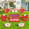Whaline 8Pcs Nurse Graduation Yard Signs with 16Pcs Stakes Grad Cap Nurse