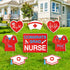 Whaline 8Pcs Nurse Graduation Yard Signs with 16Pcs Stakes Grad Cap Nurse