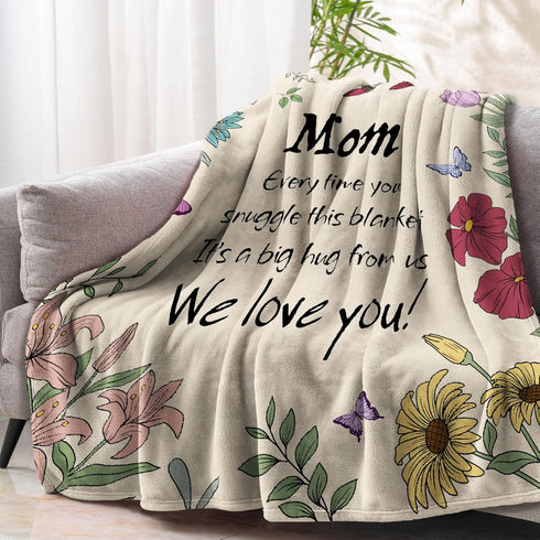 VZITSQS 50"x60" Mothers Day Blankets for Mom,Mom Gifts,Gifts for Mom,Moms Gift for Women from Daughter Son,Birthday