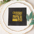 Crisky Cheers to 50 Years - 50th Birthday Napkins, Black and Gold, 50 PCS, 3-Ply
