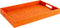 Home Redefined Beautiful Modern Elegant 17.5"x12" Rectangle Orange Faux Leather Decorative Tray