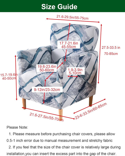 1-Piece Sofa,A18 CRFATOP Stretch Mid Century Modern Armchair Slipcover Accent Chair Covers with Arms Soft Chair