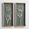 3D Floral Green Wall Art (Set of 2) Lightweight, Wooden Ready-to-Hang Boho