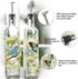 CEDAR HOME 17oz Olive Oil Bottle Set, Glass Dispenser with Stainless Steel Leak Proof Pourer Spout for Cooking or Salad