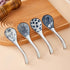 Set of 4 Asian Ceramic Soup Spoons, Long Handle for Ramen, Dumplings, Pho, Miso, Dishwasher Safe