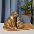 8 4 6.5 Inch Guichifun Kissing Bear Statues Collectible Figurines - Resin Gold Mother and Baby Bear Statues for Home
