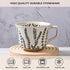 12oz Ceramic Coffee Mug, Unique Novelty Teacup with Large Handle, Stoneware for Tea, Mocha, Latte, Gift