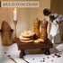 Counter EOSAHR Decorative Display Risers for Farmhouse Decor - Acacia Wood Risers Display Stands for Bathroom Organizer