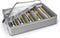 Sorbus Flatware & Utensil Storage - Gray Fabric Chest Box for Organizing Silverware, Cutlery, Flatware