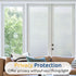 rabbitgoo Window Privacy Film - Frosted Glass Cling for Non-Adhesive Static Cling, Anti-UV Reeded Blinds Sticker, 23.6"