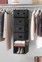 Whitmor Multi-Functional Hanging Organizer with Drawer Inserts- 5 Section - Closet Organizer