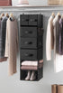 Whitmor Multi-Functional Hanging Organizer with Drawer Inserts- 5 Section - Closet Organizer