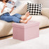 16.5L 12.6W 12.6H PINPLUS Sherpa Storage Ottoman Footrest Stool - Plush Foldable Cube with Hidden Compartment