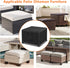 2Pcs-20 20" 18" Kovshuiwe Outdoor Patio Ottoman Cover L x W x H, Waterproof Patio Ottoman Cover, Heavy Duty Outdoor