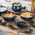 Vicrays Set of 6 Ceramic Soup Spoons, 6.4 Inch Asian Porcelain Ladle Utensils for Ramen, Dumplings, Pho, Miso (Blue)
