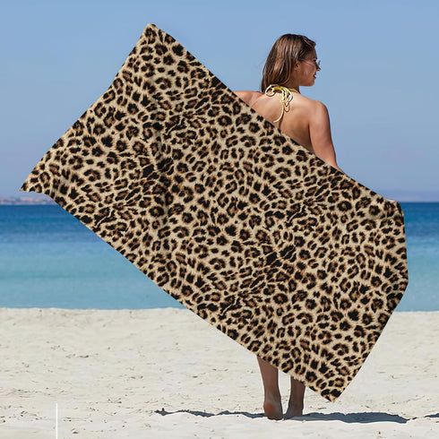 Irisbell 63 32 inch Swimming Cotton Beach Towel x Large Sand Free Towels for Travel,Quick Dry Absorbent Beach Towels