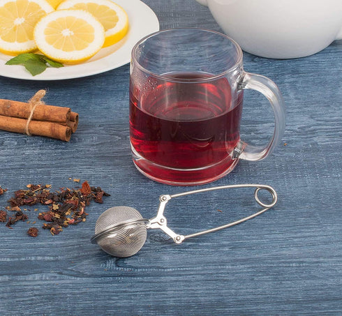 Snap Ball Tea Strainer 3 Pack, Tea Infuser with Handle, Fine Mesh Ball Tea Filter for Loose Leaf Tea, Spices