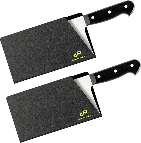 EVERPRIDE Butcher Chef Knife Edge Guards, 2-Piece Set for Wide Knives, BPA-Free Knife Covers