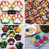 Set of 6 Silicone Molds, Puppy Dog Paw & Bone Shapes with Stainless Steel Cookie Cutters for Treats